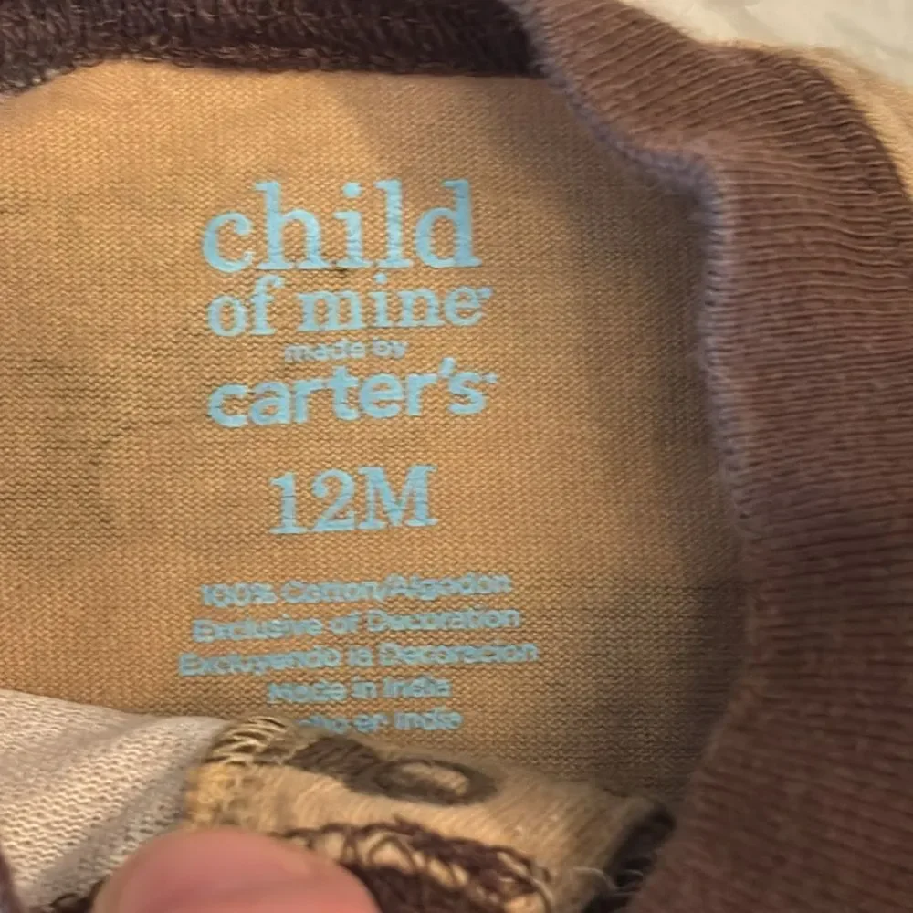 Carter’s | Child of Mine Infant Baby Boys Brown Tan Camouflage Summer Romper 12M